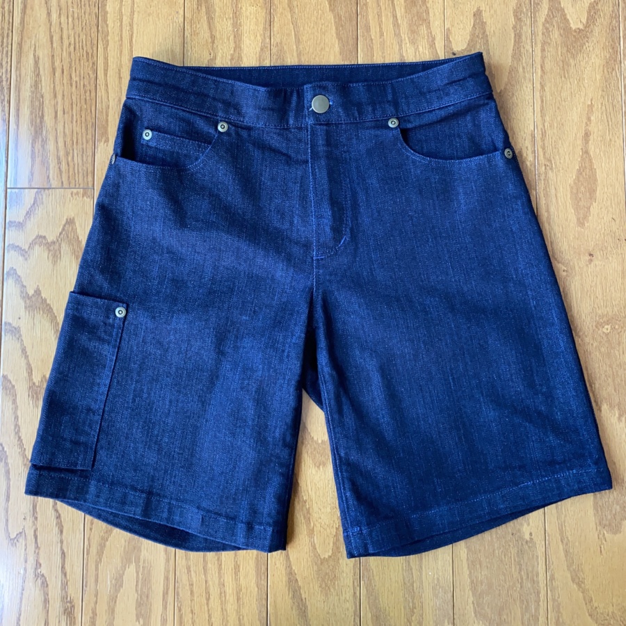 Ginger jean shorts flat lay front view